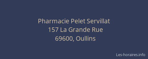 Pharmacie Pelet Servillat