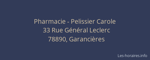 Pharmacie - Pelissier Carole