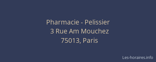 Pharmacie - Pelissier