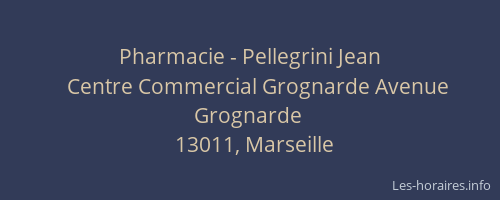 Pharmacie - Pellegrini Jean
