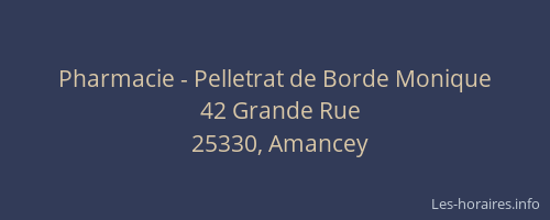 Pharmacie - Pelletrat de Borde Monique