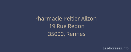Pharmacie Peltier Alizon