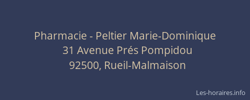 Pharmacie - Peltier Marie-Dominique