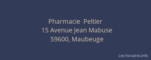 Pharmacie  Peltier