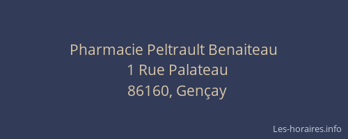 Pharmacie Peltrault Benaiteau
