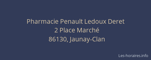 Pharmacie Penault Ledoux Deret