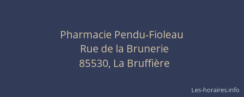 Pharmacie Pendu-Fioleau