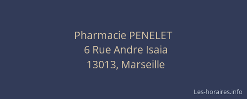 Pharmacie PENELET