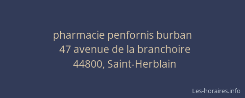 pharmacie penfornis burban