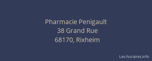 Pharmacie Penigault