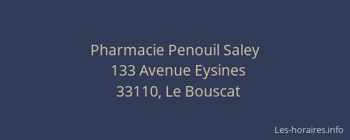 Pharmacie Penouil Saley
