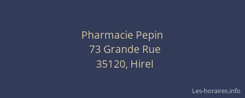 Pharmacie Pepin