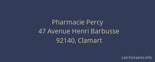 Pharmacie Percy