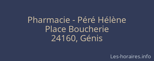 Pharmacie - Péré Hélène