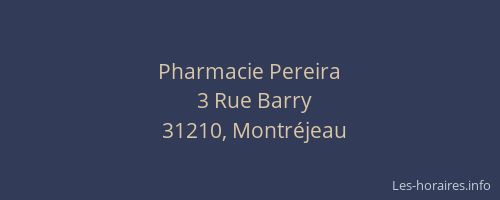 Pharmacie Pereira