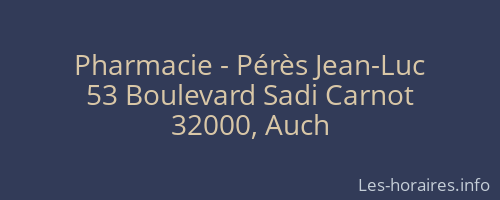 Pharmacie - Pérès Jean-Luc