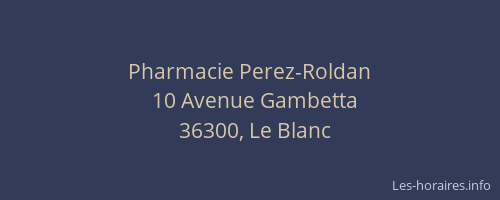 Pharmacie Perez-Roldan