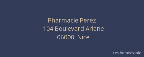 Pharmacie Perez