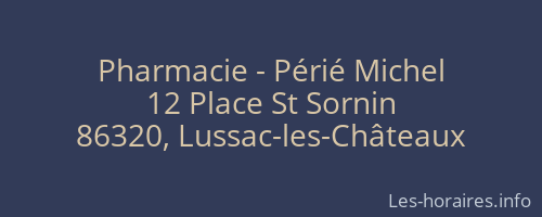 Pharmacie - Périé Michel
