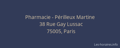 Pharmacie - Périlleux Martine