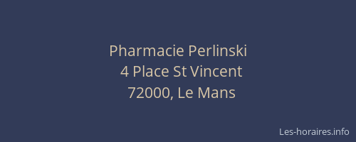 Pharmacie Perlinski