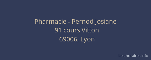 Pharmacie - Pernod Josiane