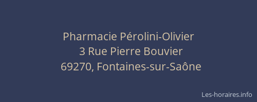 Pharmacie Pérolini-Olivier