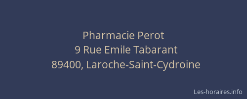 Pharmacie Perot