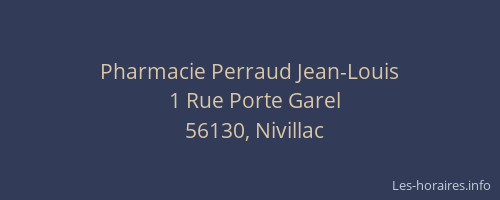 Pharmacie Perraud Jean-Louis