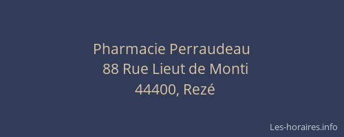 Pharmacie Perraudeau