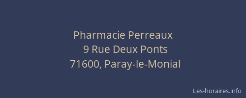Pharmacie Perreaux