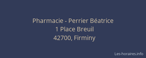 Pharmacie - Perrier Béatrice