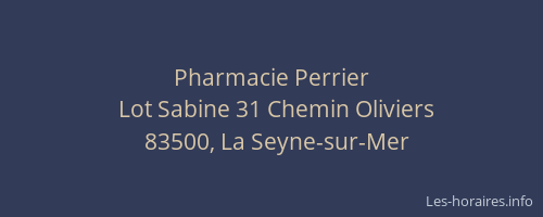 Pharmacie Perrier
