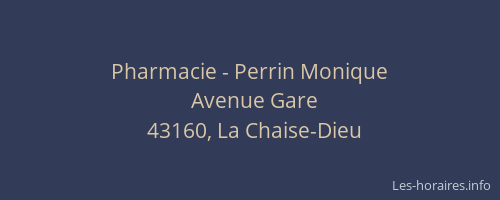 Pharmacie - Perrin Monique