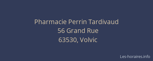 Pharmacie Perrin Tardivaud