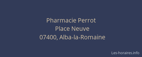 Pharmacie Perrot