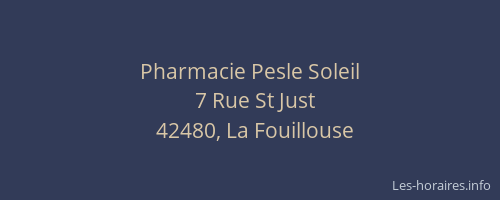 Pharmacie Pesle Soleil