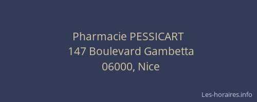 Pharmacie PESSICART