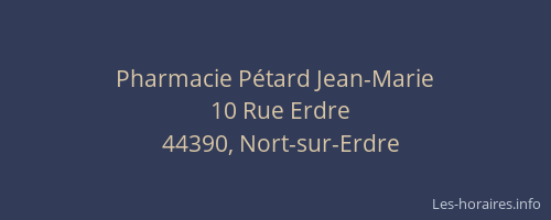 Pharmacie Pétard Jean-Marie