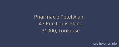 Pharmacie Petel Alain