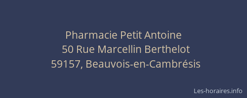 Pharmacie Petit Antoine