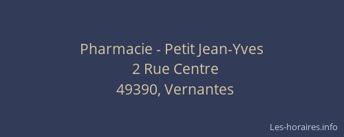 Pharmacie - Petit Jean-Yves