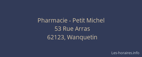 Pharmacie - Petit Michel