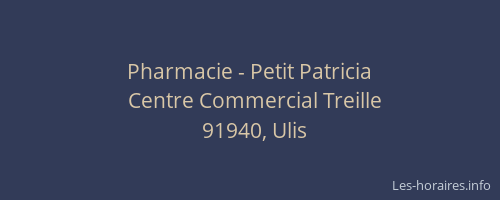 Pharmacie - Petit Patricia