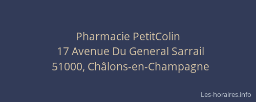 Pharmacie PetitColin