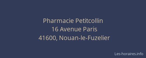 Pharmacie Petitcollin