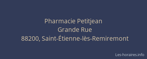 Pharmacie Petitjean