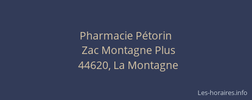 Pharmacie Pétorin