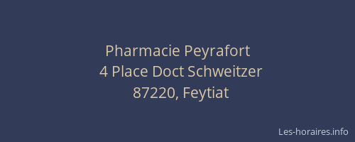 Pharmacie Peyrafort