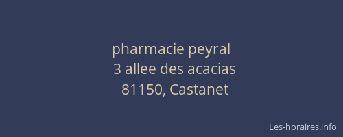pharmacie peyral